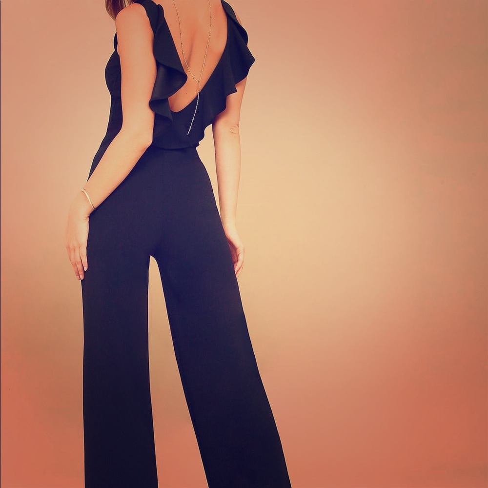 Navy Backless Jump suit